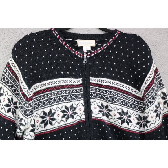 Studio Works Vintage Norwegian Ramie Rabbit Blend Sweater-Size Medium-Full Zip - Picture 2 of 7